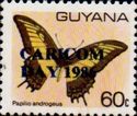 "CARICOM DAY 1986" on 60c Butterfly