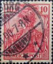 Germania with imperial crown, inscription 'REICHSPOST'