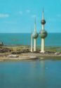 Kuwait. Aerial view of Kuwait Towers