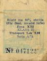 Train ticket 50% 1974