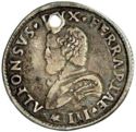 ½ Lire (Mezza. Alfonso I d´Este. No date)