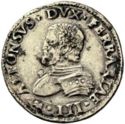 ½ Lire (Mezza, 10 Soldi. Alfonso I d´Este. No date)