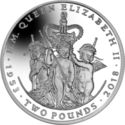 2 Pounds (Queen Elizabeth II Sapphire Coronation: Three Cherubs)