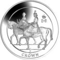 1 Crown (Queen Elizabeth II Sapphire Coronation: Great Seals)