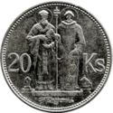 20 Korun (St. Cyril and St. Methodius - Double cross)