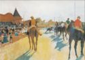"Chevaux de course (devant les tribunes)", 1869-1872