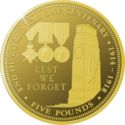 5 Pounds (End of the World War 1 Centenary)