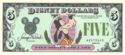 5 Disney Dollars