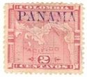 Map of the Panama isthmus Overprinted