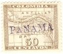 Map of Panama Overprinted