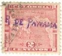 Map of the Panama isthmus Overprinted
