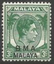 Overprinted "B.M.A. Malaya"