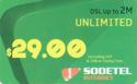 SOD, DSL up to 2Mb/UNLIMITED