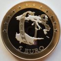 5 Euro (Cyprus connected with a ring to Europe)