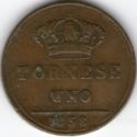 1 Tornese (Ferdinando II of the Two Sicilies)
