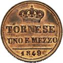 1½ Tornesi (Ferdinando II of the Two Sicilies)