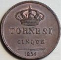 5 Tornesi (Ferdinando II of the Two Sicilies)