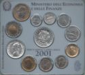 Various Lire (Mint Set 2001 - Opera composer Giuseppe Verdi)