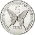 5 Cents (20th Anniversary of Independence - Silver edition)