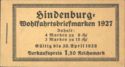 Booklet-Hindenburgspende 1927