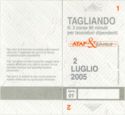 Cover of the Carnet and 01 luglio 2005