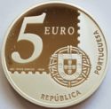 5 Euro (150th Anniversary - First Portuguese Postage Stamp)