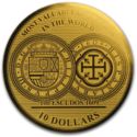 10 Dollars (Spain 100 Escudos 1609)