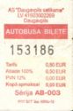 Orange bus ticket 0.50 eur