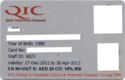 QIC - Qatar Insurance Card. NAS