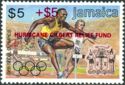 Olympic Games 1988 - overprinted and surcharged in red