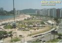 São Vicente (SP). Praia do Itararé com Teleférico