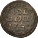 10 Tornesi (2½ Soldini. Anonymous. No date)