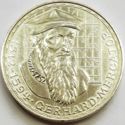 5 Mark (375th death Gerardus Mercator. F. Plain edge)