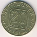 20 Schilling (Vorarlberg - Martinsturm in Bregenz. Smooth edge)