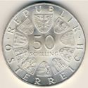 50 Schilling (50th Anniversary of the Republic)