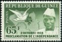 Dove, Olive Branch, map, President Sékou Touré (1922-1984)