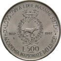 500 Lire (350th Ann. publ. TCWS of Galileo Galilei)