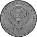 500 Lire (13th World Cup Football 1986 Mexico)