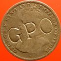GPO (stamped on a 10 cents George coin)
