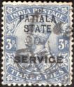 King George V Official of India overprinted "Patiala State"