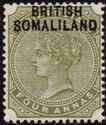 Queen Victoria overprinted
