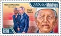 Nelson Mandela (1918-2013) and Fidel Castro