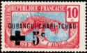 Leopard (Panthera pardus), Red Cross overprint and surcharge