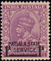 India George V Official Stamp overprinted "PATIALA STATE"