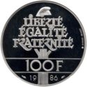 100 Francs (100th Anniversary of the Statue of Liberty. Pa. 0.900)