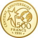 500 Francs (100th Anniversary of Basketball)
