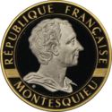 10 Francs (Tricentenaire de la naissance de Montesquieu (1689-1989). Silver - Gold)