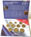 Various Francs (Mint Set 2001 - The last circulation coins in Francs)