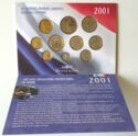 Various Francs (Mint Set 2001 - The last circulation coins in Francs)