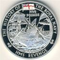 5 Pounds (HMS Revenge fighting at Azores, 1591 - Silver)
